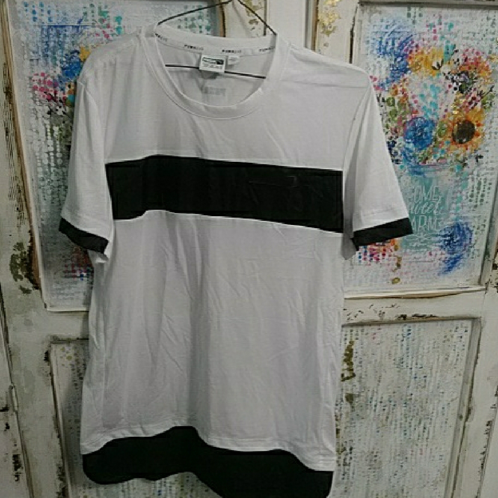 Stylish White and Black Men's Shirt